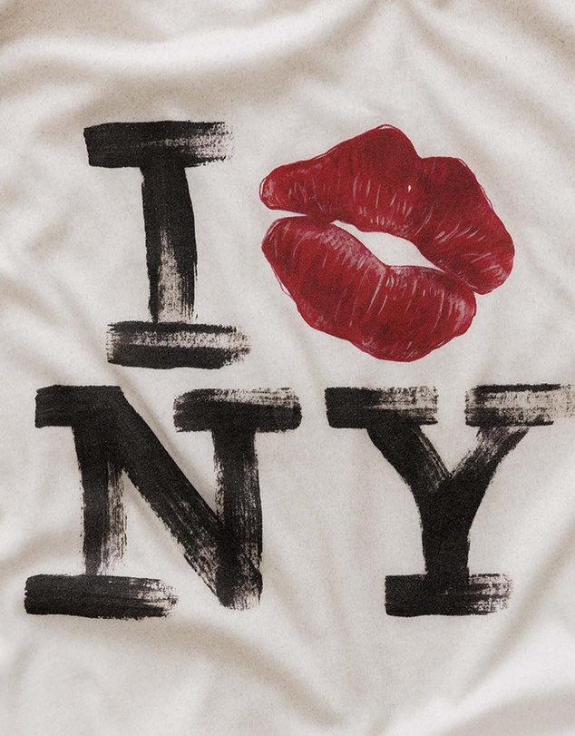 Duke + Dexter - I Kiss NY Vintage White T-Shirt