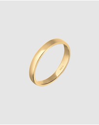 Elli Jewelry - Ring Wedding Ring Partner Ring Basic in 375 Yellow Gold