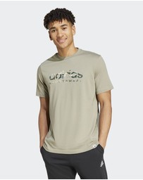 adidas Sportswear - Camo Linear Graphic Tee Mens