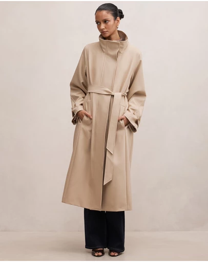 Forever New Petite - Florence Petite Funnel Neck Trench Coat