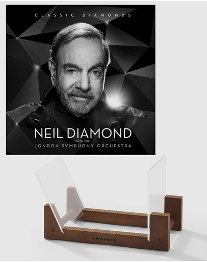 Universal Music - Neil Diamond - Classic Diamonds With The London Symphony Orchestra - Double Vinyl Album & Crosley Record Storage Display Stand