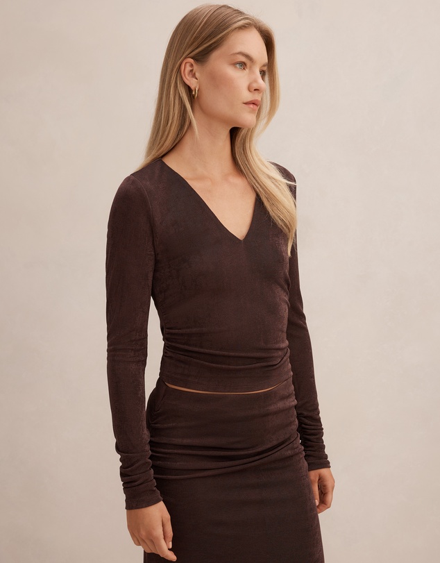 Forever New - Arabella V-Neck Ruched Top
