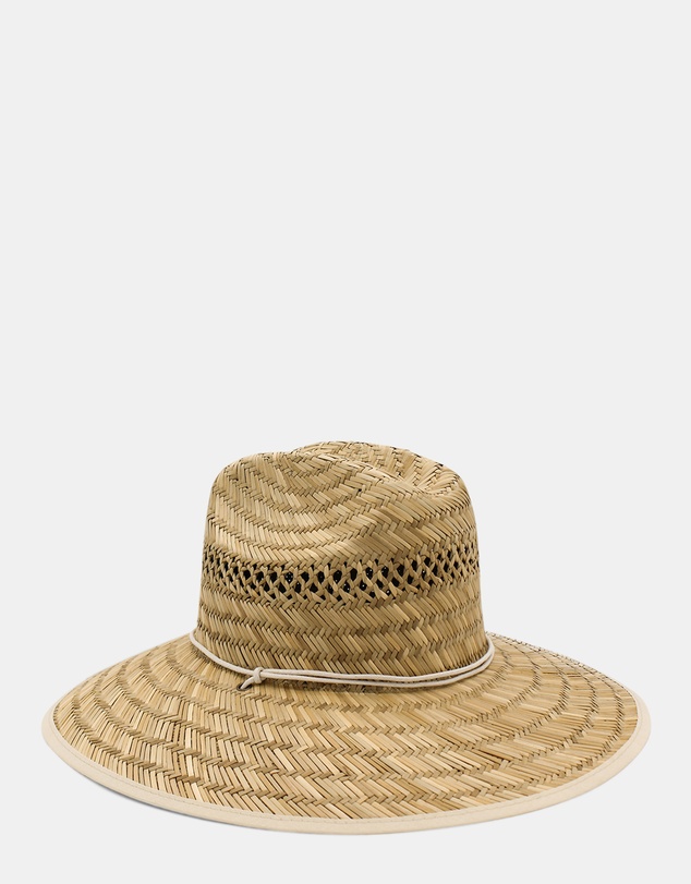 Morgan & Taylor - Rhodes Woven Straw Fedora in Natural Beige