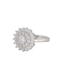 Lovisa - Silver Cubic Zirconia Round Surround Ring