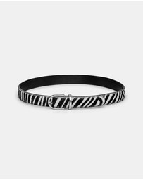 ARKET - Zebra-Print Leather Belt