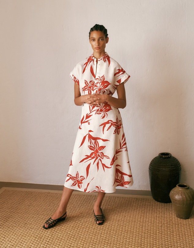 Trenery - Wild Iris Linen Bias Skirt in White