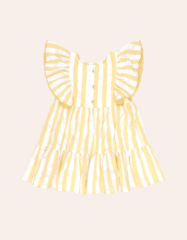 Huxbaby - Sunshine Stripe Cherry Embroidery Dress - ICONIC EXCLUSIVE - Babies-Teens