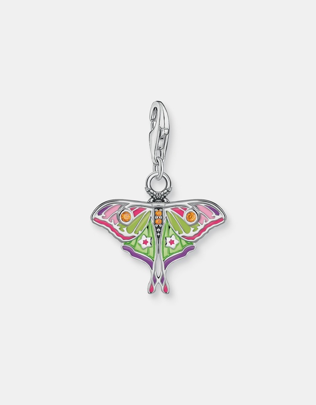THOMAS SABO - THOMAS SABO Moth Colourful Silver Charm