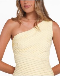 Petal & Pup - Elaria Off Shoulder Mini Dress - Butter Yellow