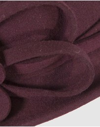 Max Alexander - Winter Felt Plum Cloche Hat