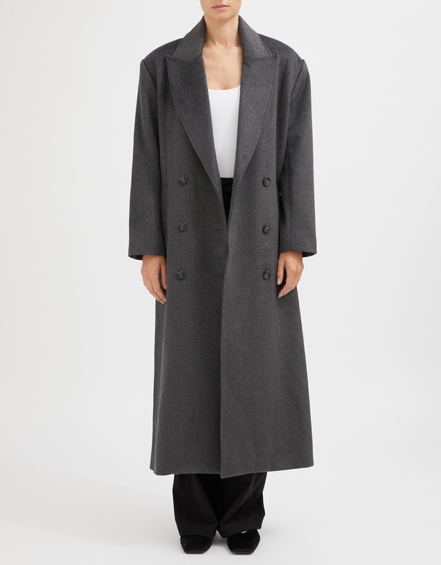FRIEND of AUDREY - The Double Breasted Longline Wool Coat