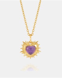 Rachel Jackson - Electric Love February Birthstone Heart Necklace