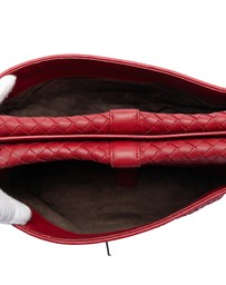 Pre-Loved by Azura Reborn - Pre-Loved Nappa Intrecciato Double Sided Flap Messenger Bag