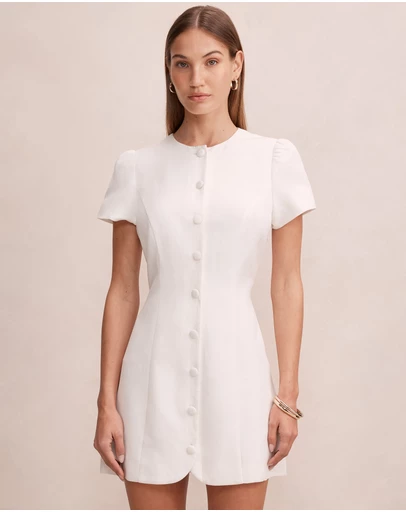 Forever New - Elinda Button Up Linen Mini Dress