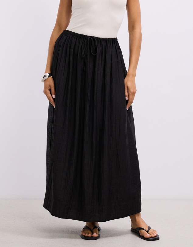 The Fated - Lila Drawstring Midi Skirt