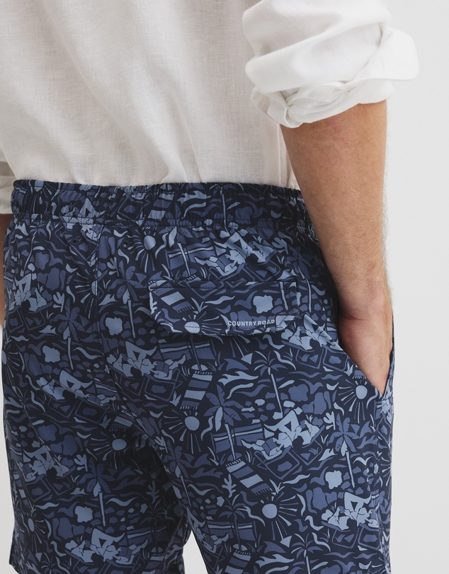 Country Road - Recycled Polyester Beach Print Swim Short