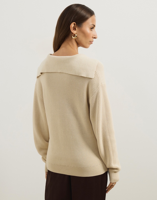 Atmos&Here - Natalie Oversized V-Neck Knit Jumper