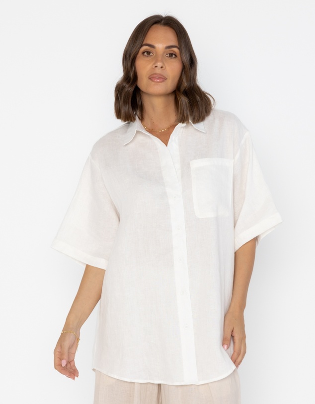 ALEXANDRA - Rogue Shirt Linen White