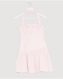 Revibe - Repaired Shona Joy Gigi Halter Draped Mini Dress - AU 6