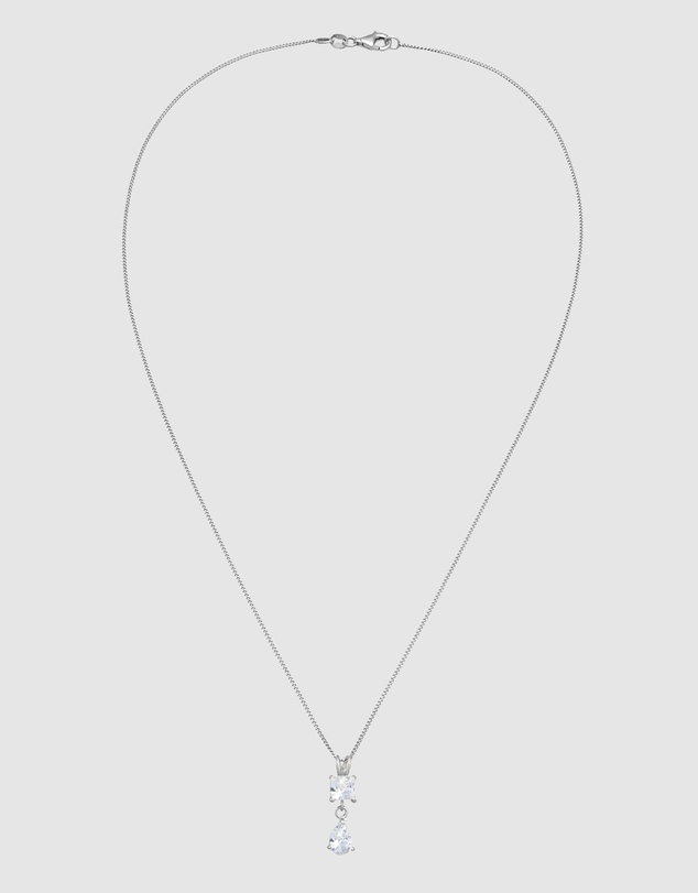 Elli Jewelry - Necklace Crystal Drop 925 Sterling Silver