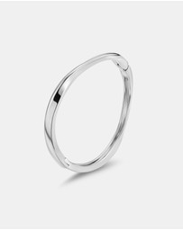 Mestige - Sienna Asymmetrical Bangle - Silver Plated