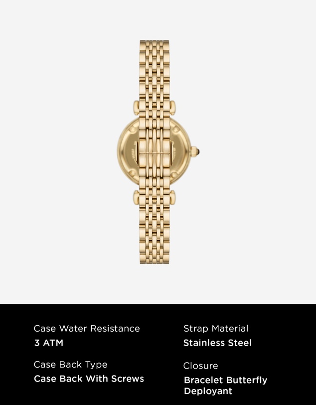 Emporio Armani - Gold Tone Analogue Watch