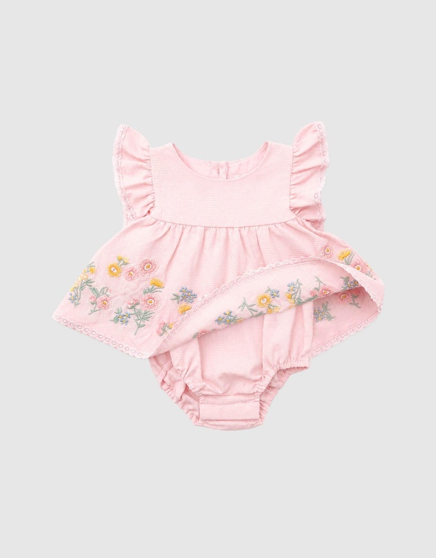 Bebe by Minihaha - Pia Emb. Overlay Bodysuit - Babies