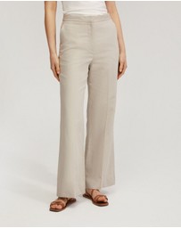 Oxford - Lauren Linen Blend Wide Leg Pants
