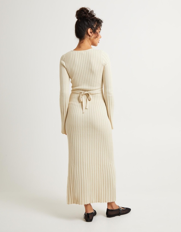 Subtitled - Sophie Long Sleeve Rib Knit Dress