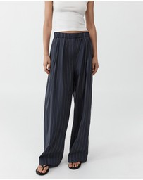 St. Agni - Stripe Relaxed Pleat Pants