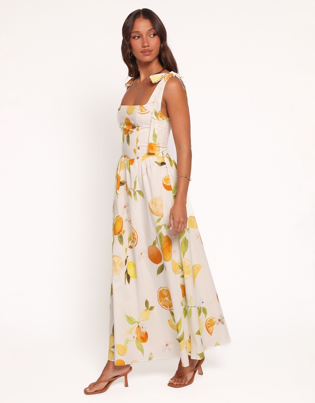 Petal & Pup - Mirea Midi Dress - Lemon Print