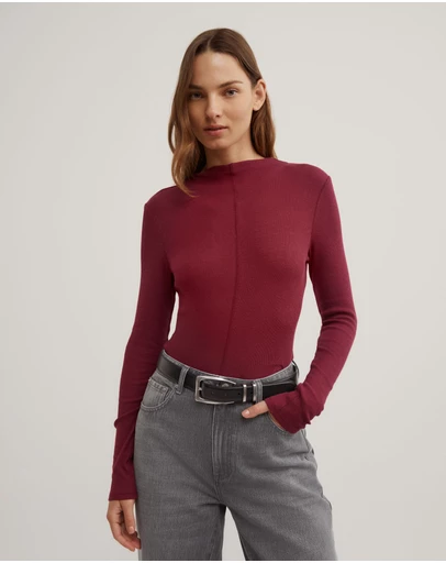 Witchery - High Neck Long Sleeve Top