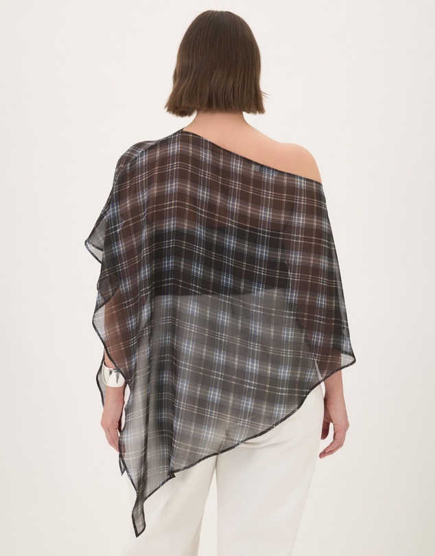Atmos&Here Curvy - Molly Sheer Chiffon Poncho With Bandeau Top