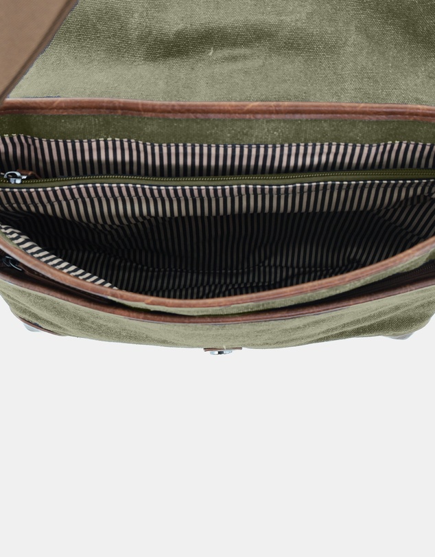Pierre Cardin - Pierre Cardin Canvas Messenger Bag