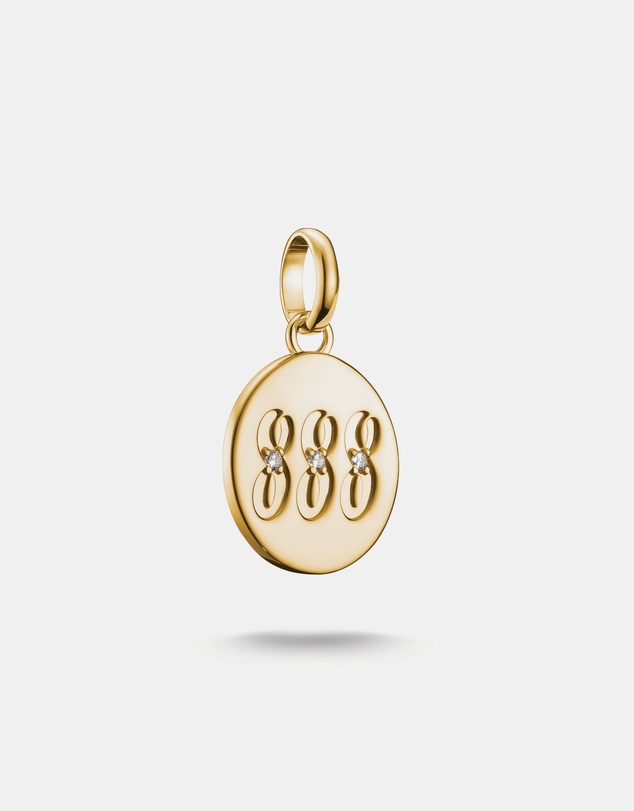THOMAS SABO - THOMAS SABO Connect Charm angel number 888 with stones Gold