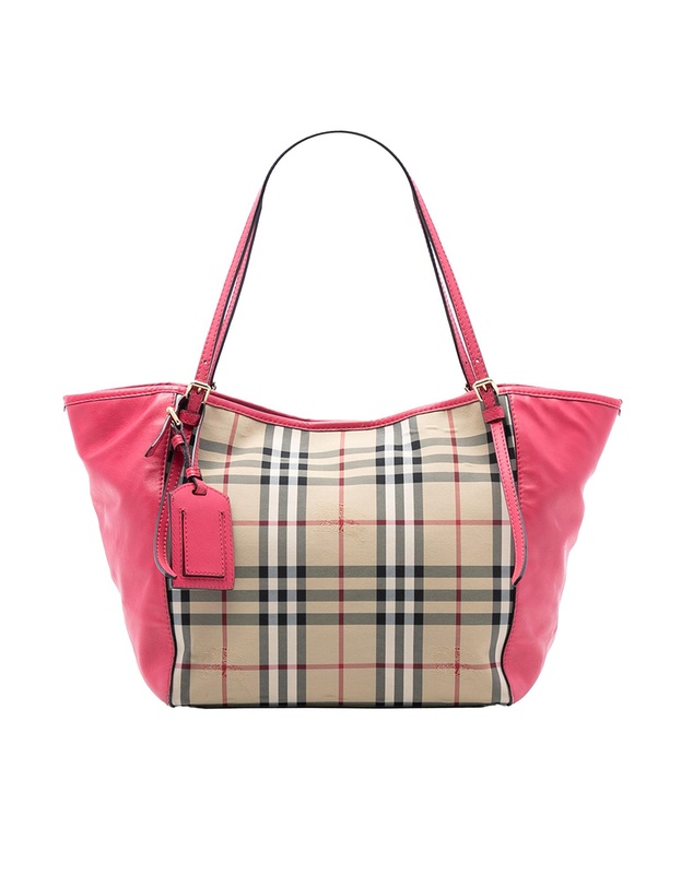 Pre-Loved by Azura Reborn - Pre-Loved Small Haymarket Check Canvas and Leather Canterbury Tote