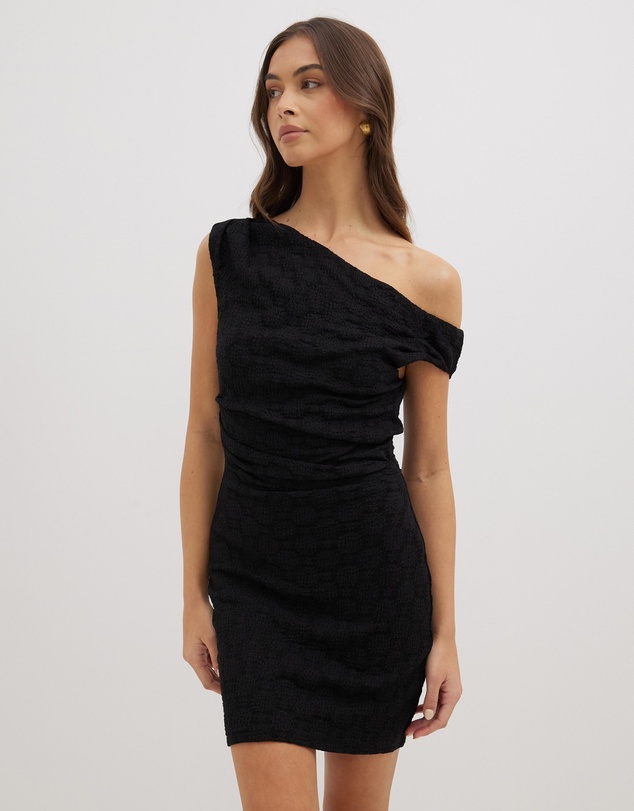 Dazie - Heart Of Lace Gathered Mini Dress