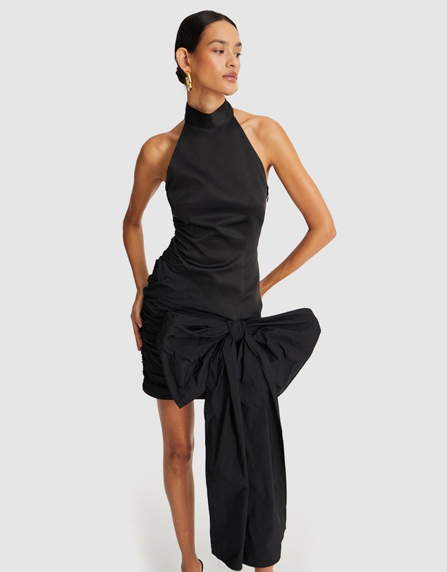 ROTATE - Satin Bow Dress