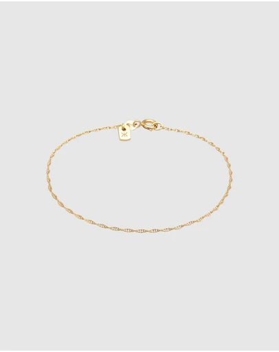 Kuzzoi - ICONIC EXCLUSIVE - Twisted Helix Chain Bracelet in Gold-Plated 925 Sterling Silver