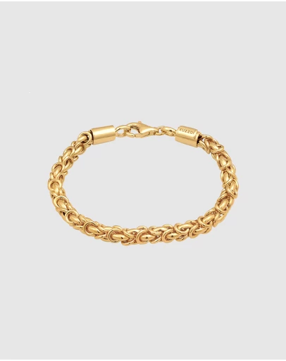 Kuzzoi - ICONIC EXCLUSIVE - Classic Byzantine Chain Bracelet in Gold-Plated 925 Sterling Silver