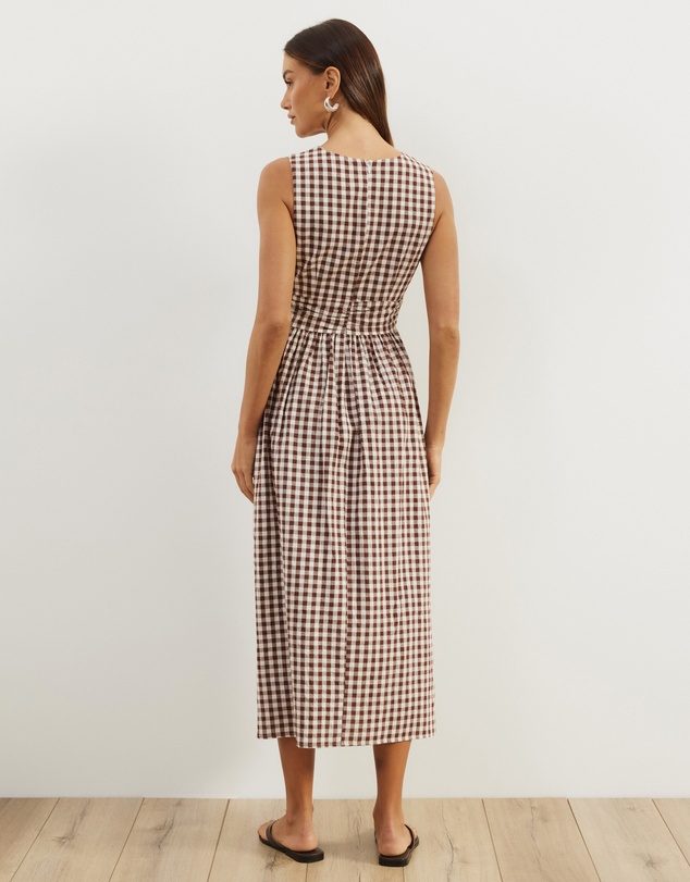 Atmos&Here - Addie Gingham Midi Dress