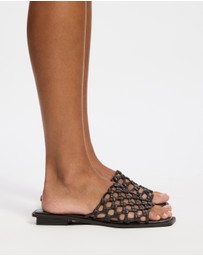 AERE - Leather Braided Slides