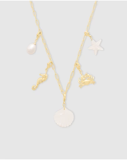 Wanderlust + Co - Keepsakes Pearl Gold Necklace