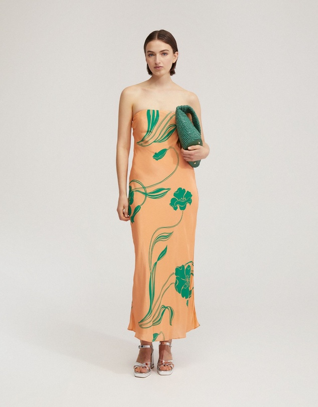 Oxford - Rio Strapless Printed Dress