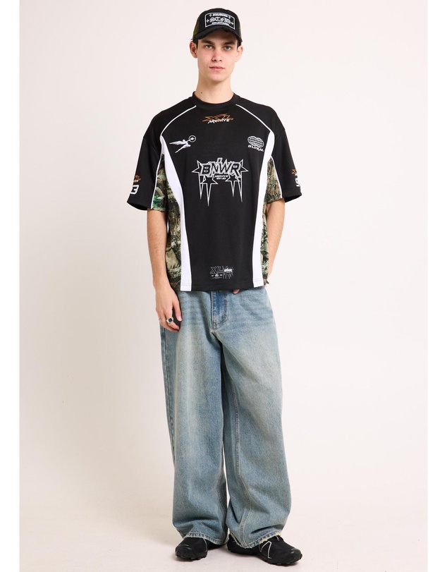 Black Noise White Rain - Xl Archive Jersey T-Shirt