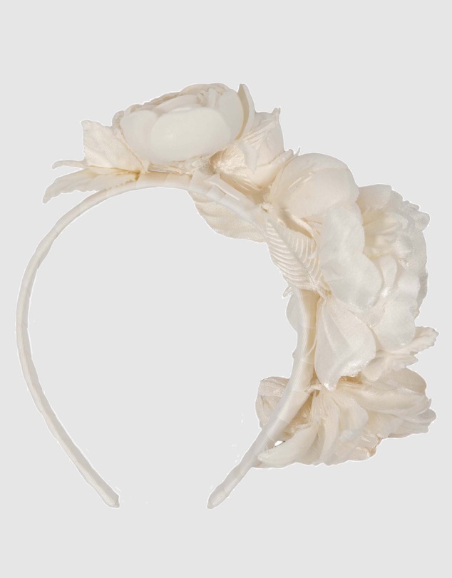 Max Alexander - Large Cream Flower Headband Fascinator