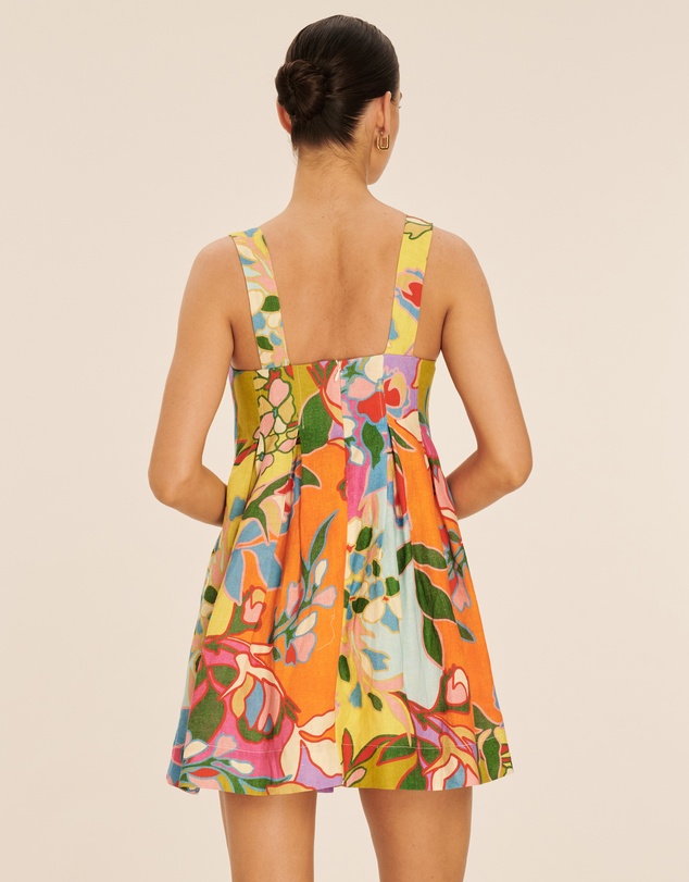 AERE - Linen Pleat Detail Mini Dress