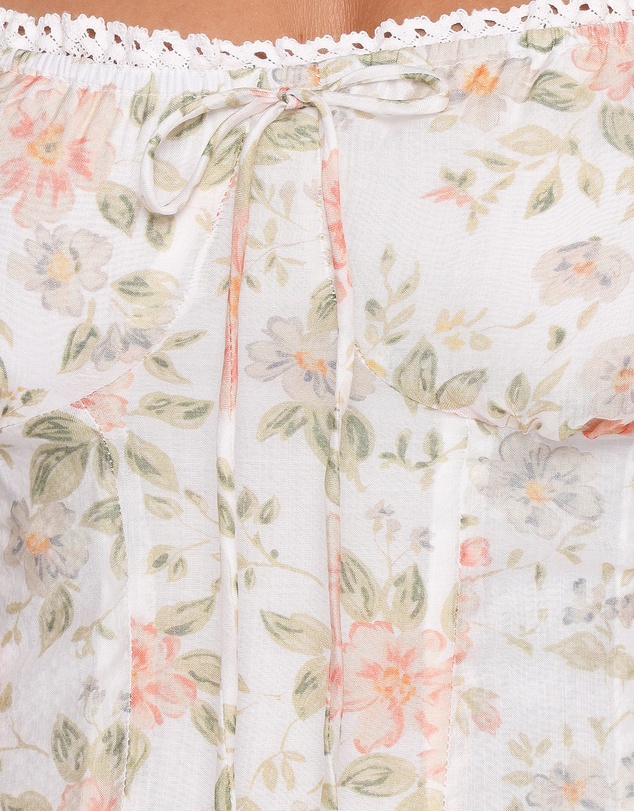 Petal & Pup - Lavia Mini Dress - White Multi Floral