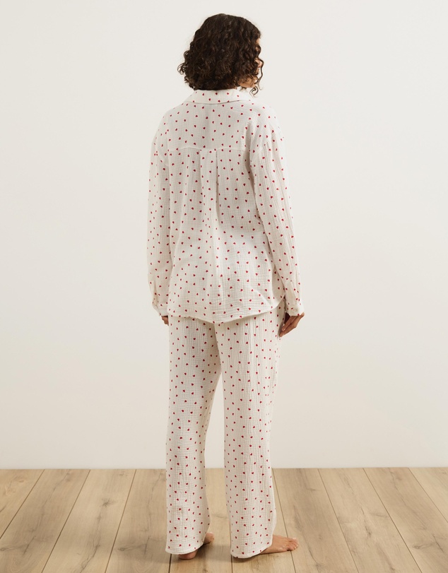 Atmos&Here - Cotton Hearts Long PJ Set