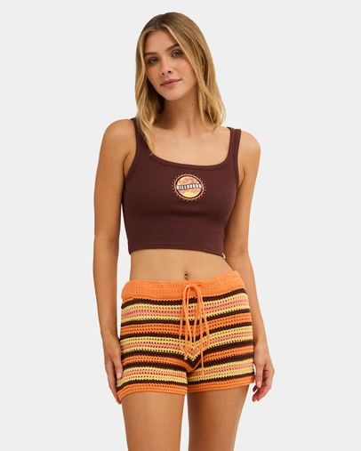 Billabong - Womens Tangelo Mini Elastic Waist Shorts